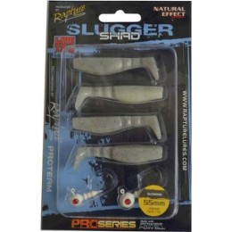 Rapture Slugger Shad Set 55 Chartreuse Ghost 4+2db/csg, műcsali szett