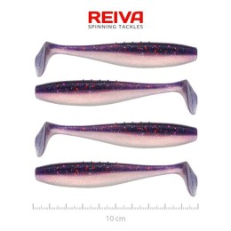 REIVA Flat Minnow Shad 10cm 4db/cs (Purple Pearl)