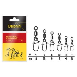 Rolling swivel with micro snap / 10db - 10/8kg
