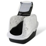 Savic Nestor Marble - fedeles macska WC (márvány-fekete) macskák részére (56x39x38.5cm) - Image 2