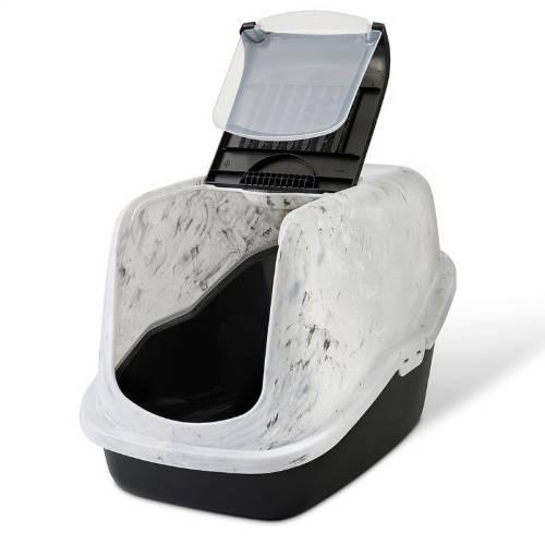 Savic Nestor Marble - fedeles macska WC (márvány-fekete) macskák részére (56x39x38.5cm) - Image 2