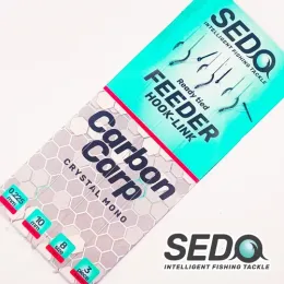 SEDO Carbon Carp Crystal Monofil Feeder rig - Előkötött Feeder előke