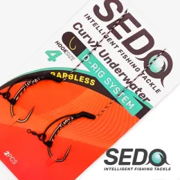 SEDO CurvX Underwater Barbless D Rig System Előkötött Bojlis Előke