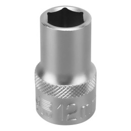 STELS 1/2" 12mm hosszított dugókulcs fej, DR 6 hatlapfejű, Professional