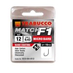 Trabucco F1 Match mikro szakállas horog, méret: 14
