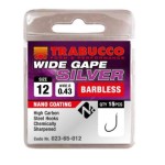 Trabucco Wide Gape Silver szakáll nélküli horog, méret: 18