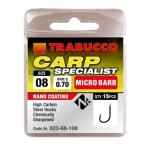 Trabucco Carp Specialist mikro szakállas horog, méret: 18