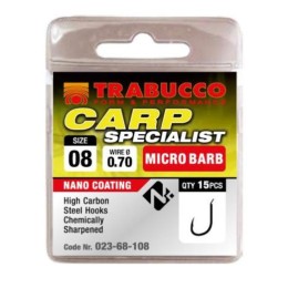 Trabucco Carp Specialist mikro szakállas horog, méret: 18