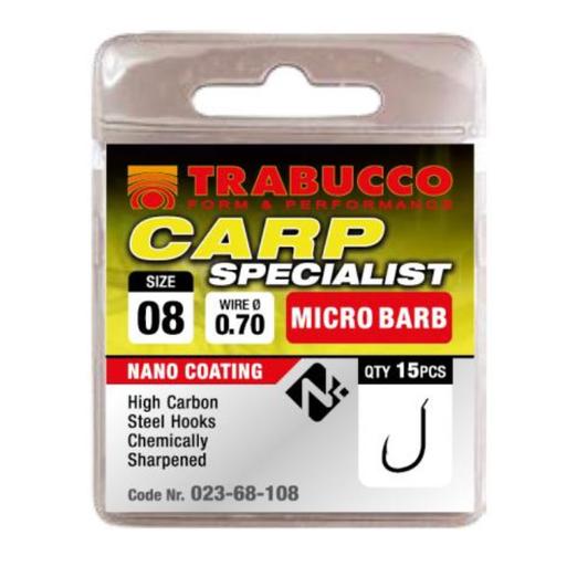Trabucco Carp Specialist mikro szakállas horog, méret: 18
