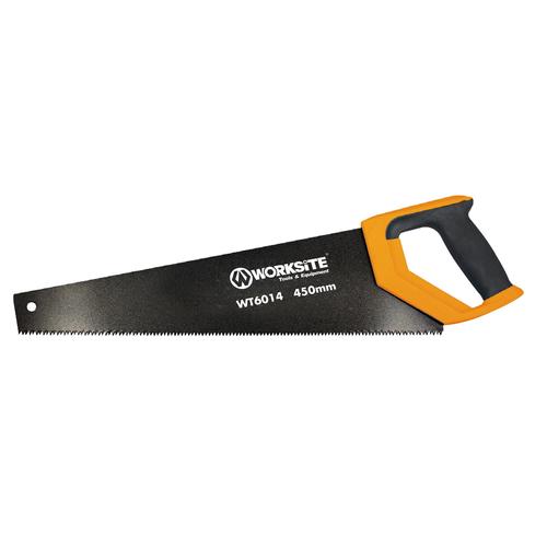 WORKSITE WT6014 rókafarkú kézi fafűrész, 450mm hosszú vágóél, kényelmes gumi markolat
