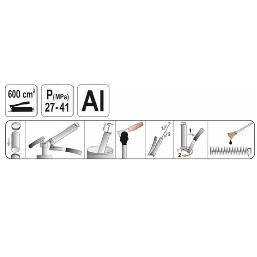YATO 600cm³ tölthető karos zsírzó, kartus - Image 3