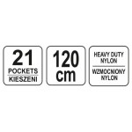 YATO Szög és szerszámtartó övtáska 21 zsebes - Image 3