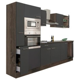 Yorki 300 konyhabútor yorki tölgy korpusz,selyemfényű antracit fronttal