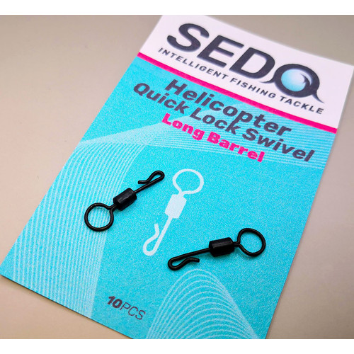 SEDO Helicopter Quick Lock Swievel - Long barel Size 8