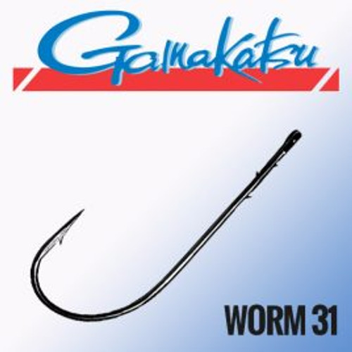 Gamakatsu WORM 31 HOOKS BLACK # 1/0-ás