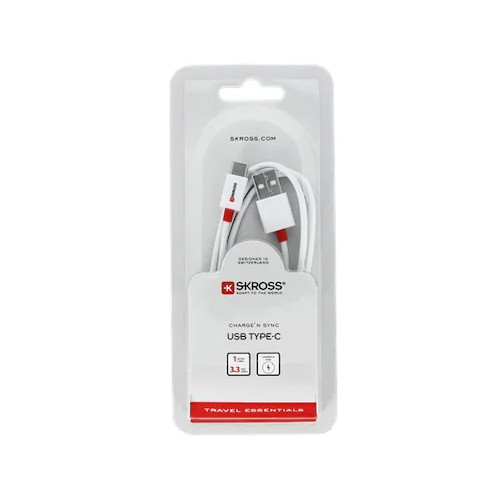 SKROSS szinkronkábel C típusú és USB csatlakozóval USB-C-120 cm