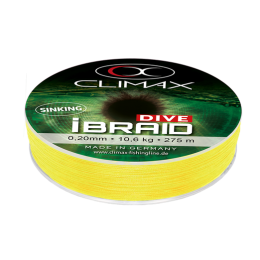 Climax iBraid Dive Sinking Fluo Yellow 275m 0,22mm 11,8kg fonott zsinór
