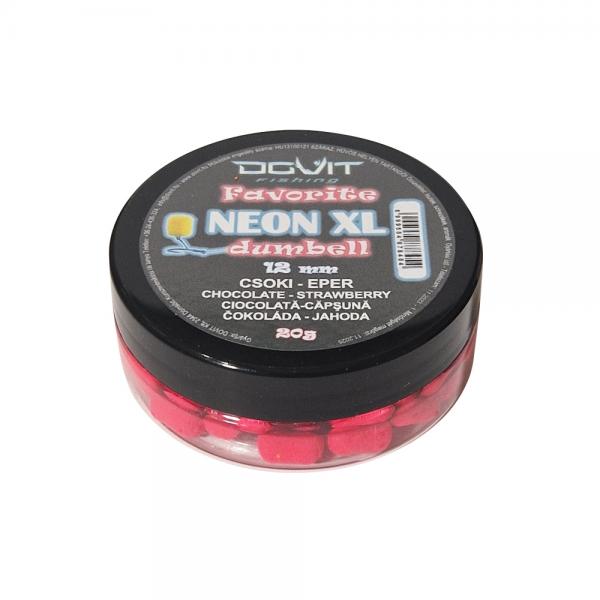 Dovit favorite dumbell neon xl 12mm - csoki - eper