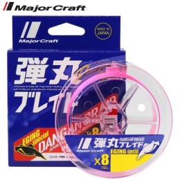 Major Craft Dangan Braid X8 Eging Special 150m 0,06mm 5,2kg #0,6 Pink fonott zsinór