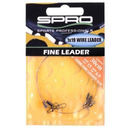 SPRO FINE LEADER 1X19W 30LB 40CM 14kg -fémelőke