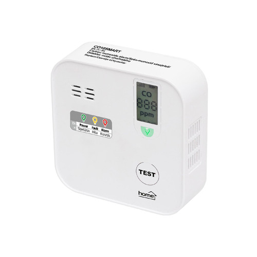 Home CO10SMART szén-monoxid vészjelző, Tuya kompatibilis, Wi-Fi kapcsolat , LCD kijelző, elemes, 5 év elem élettartam, 10 év érzékelő élettartam - Image 3