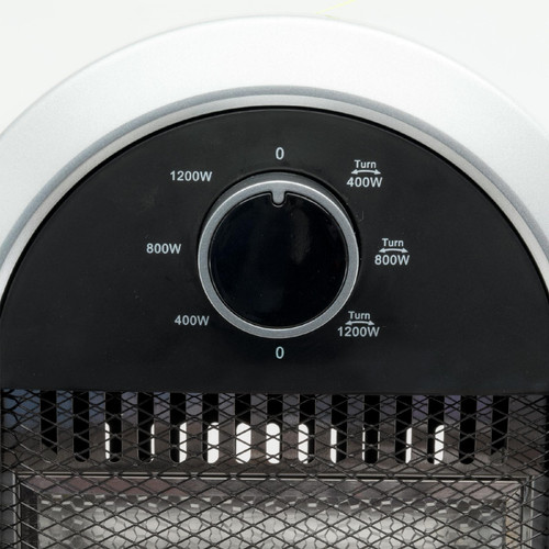 Home FK 231 álló elektromos halogén hősugárzó fűtőtest, 400W/800W/1200W, oszcillálás, IP20 védelem, fekete/ezüst - Image 6