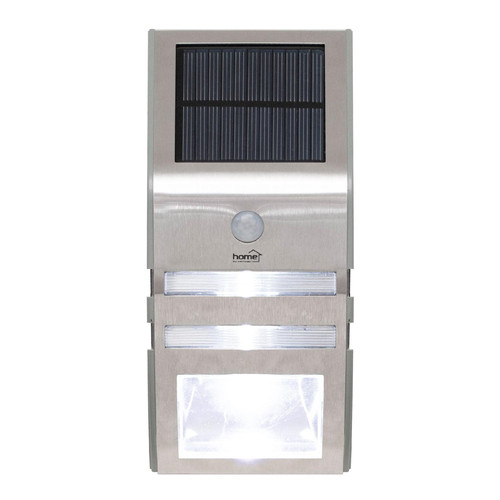 Home FLP30SOLAR napelemes LED lámpa, 30 lm, PIR mozgásérzékelő, 3-5m, 2 db hidegfehér SMD LED, energiatakarékos, fém + műanyag, IP44 - Image 3