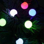 Home KBC 50 LED-es gömb fényfüzér, 4,9 m / 50 db színváltó LED, opál gömb dekoráció, fekete vezeték, hálózati adapter, kül- beltéri kivitel - Image 4