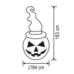 Home KD 180 T felfújható halloween tök, 183 cm, belső LED projektorral, beépített ventilátor, kül- és beltéri - Image 7