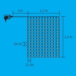 Home KIN 168C/WH LED-es fényfüggöny, 1,2x1,4 m / 168 db hidegfehér LED, fehér vezeték, állófényű, hálózati adapter, beltéri kivitel - Image 5