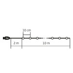 Home ML 112 RGB micro LED-es fényfüzér, 10 m / 100 db RGB micro LED, 12 fényprogram, távirányító, USB csatlakozó, beltéri kivitel - Image 9