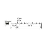 Home ML26WW micro LED fényfüzér, beltéri kivitel, 20 db melegfehér micro LED, 1,9 m füzérhossz, elemes - Image 5