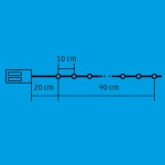 Home MLC 10/CS mini LED-es csillag fényfüzér, 0,9 m / 10 db melegfehér LED, állófényű, átlátszó vezeték, elemes, beltéri kivitel - Image 3