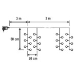 Home MLF 300/WW micro LED-es cluster fényfüggöny, 3x0,5 m / 300 db melegfehér micro LED, 8 fényprogram, távirányító, hálózati adapter, kül- és beltéri kivitel - Image 7