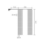 Home MLF 400/WW micro LED-es fényfüggöny, 2x2 m / 400 db melegfehér micro LED, átlátszó vezeték, hálózati adapter, kül- és beltéri kivitel - Image 3