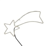 Home NEON 1 hullócsillag figura, LED-es neon fény, két oldalú, fém váz, IP44, kültéri, beltéri, jégkék - Image 4
