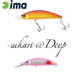 Ima Sukari 60 Deep 60mm 8g 013 Red Spot Pink wobbler