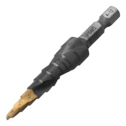 MTX DENZEL 4-12 mm lépcsősfúró M2 hatlap, bitbefogású, P6M5 acél, Titán- nitrid bevonat