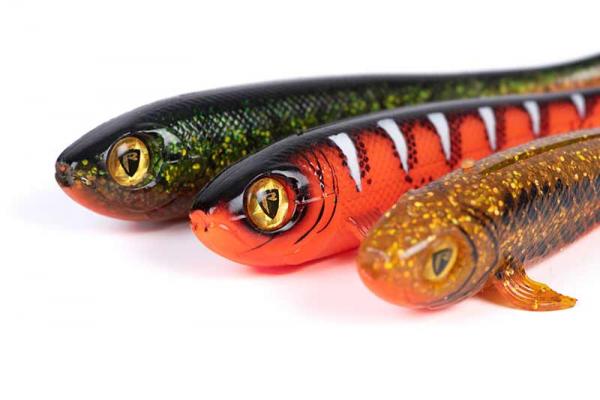 Fox rage new super slick shad colours 18cm/7" x2 uv goldie gumihal