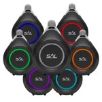 SAL BT 7000 BoomBox, bluetooth kihangosító, 2 x 30 W, BT TWS, 3.5mm AUX, USB, EQ, LED effektek, telefontöltés, USB-C és AUX kábel, vízálló - Image 7