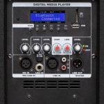 SAL PAP43BT professzionális hangdoboz, 38cm mélysugárzó, max. 1200 W, aktív zenekari hangdoboz, Bluetooth, MP3, USB, SD, multimédia lejátszó, digitális kijelző - Image 10
