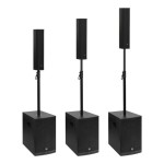 SAL PAS10W43S professzionális oszlopsugárzó hangrendszer, max. 800 W, 25cm mélysugárzó, 4x3” szélessávú satellit hangszóró, aktív zenekari hangdoboz, Bluetooth, fém állvány - Image 13