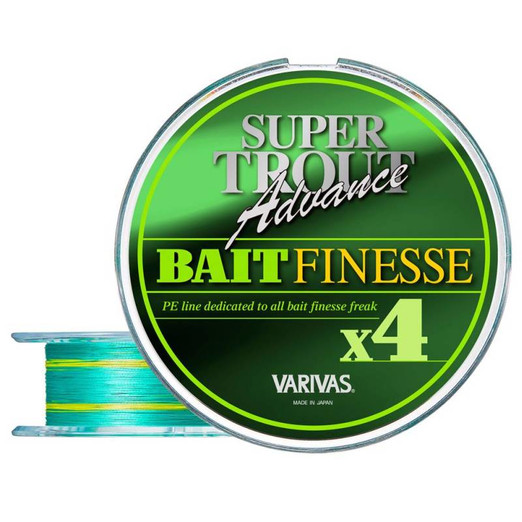 Varivas Super Trout Advance Bait Finesse PE X4 Green Fluo 100m #0,8 0,148mm 15lbs fonott zsinór