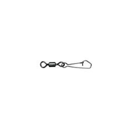 Mustad Rolling Swivel Round EYE W/hook Snap Black Nickel Forgókapocs