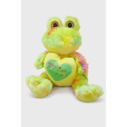 Plüss Tarka béka szívvel 30cm