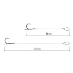 Delphin Braided Sting Feeder Rig / 10db - 12cm/0,14mm/Chinu #8 - Image 3