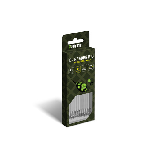 Delphin Braided Sting Feeder Rig / 10db - 12cm/0,20mm/Turner #4 - Image 5