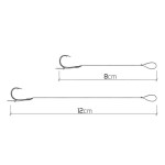 Delphin Braided Sting Feeder Rig / 10db - 8cm/0,20mm/Turner #4 - Image 3