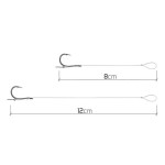 Delphin Fluoro Sting Feeder Rig / 10db - 12cm/0,26mm/Chinu #6 - Image 3