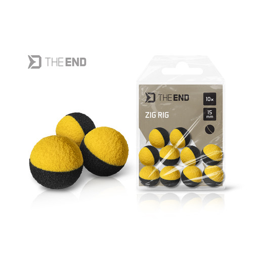Delphin TheEND ZIG RIG / 10db - fekete-sárga, 15 mm